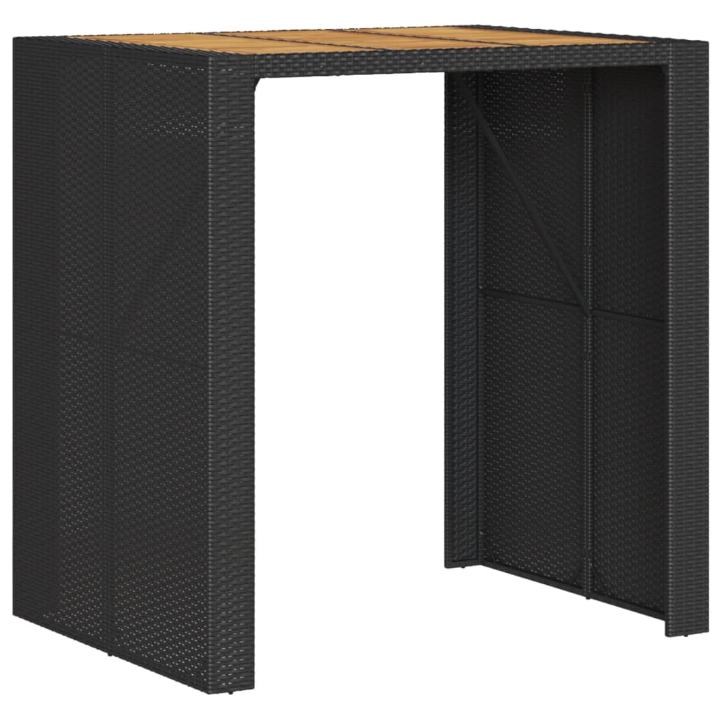Mesa Alta Jardín Superficie Madera Ratán Pe