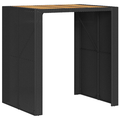 Mesa Alta Jardín Superficie Madera Ratán Pe