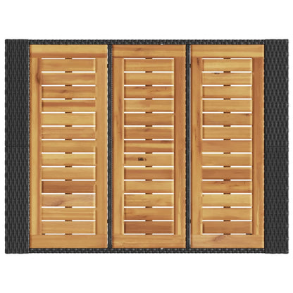 Mesa Alta Jardín Superficie Madera Ratán Pe