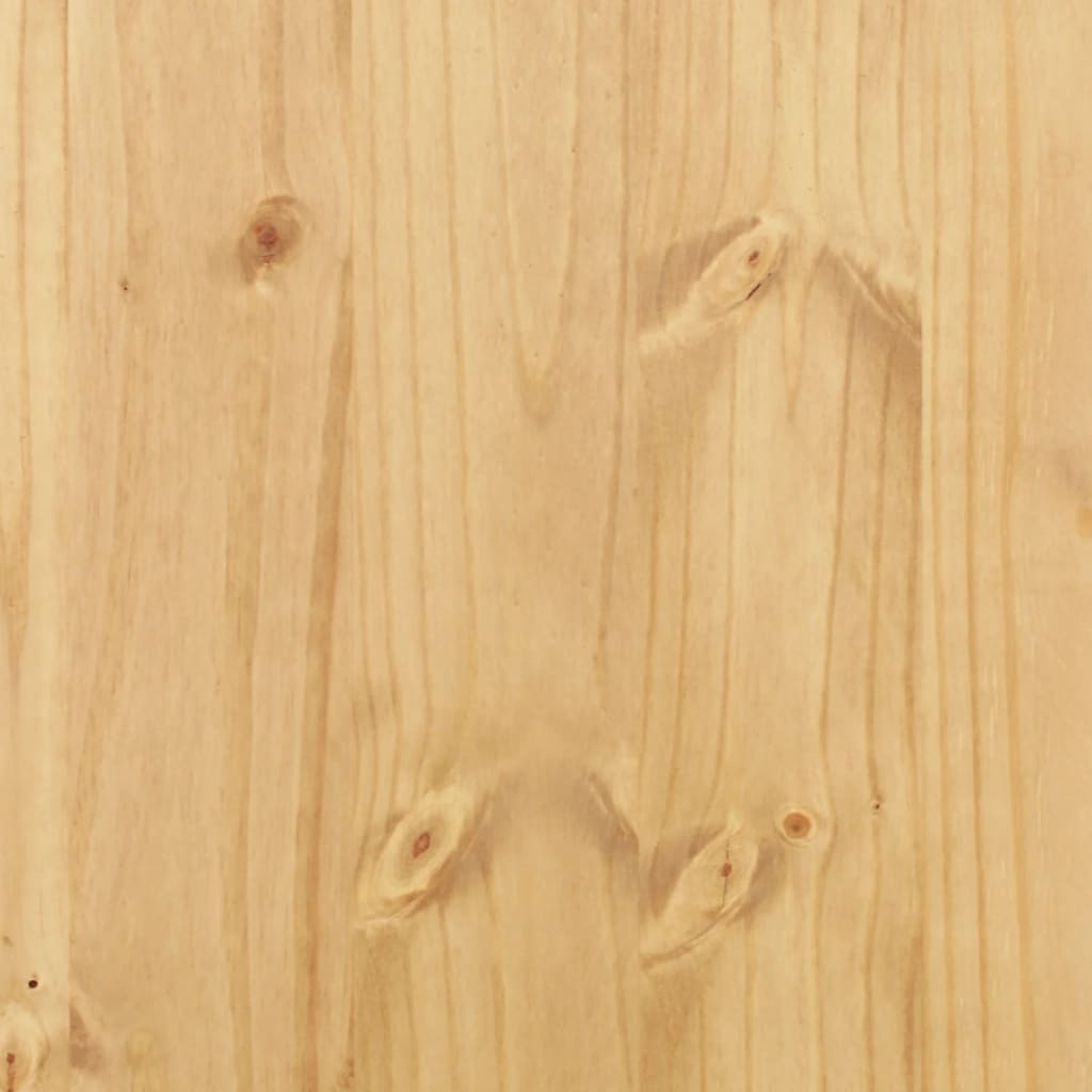Mesa De Centro Cajones Corona Madera Maciza De Pino 85X50X45 Cm