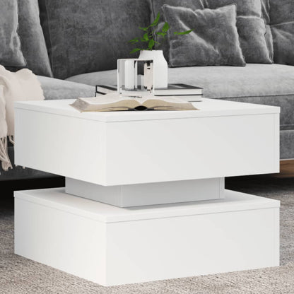Mesa De Centro Con Luces Led 50X50X40 Cm