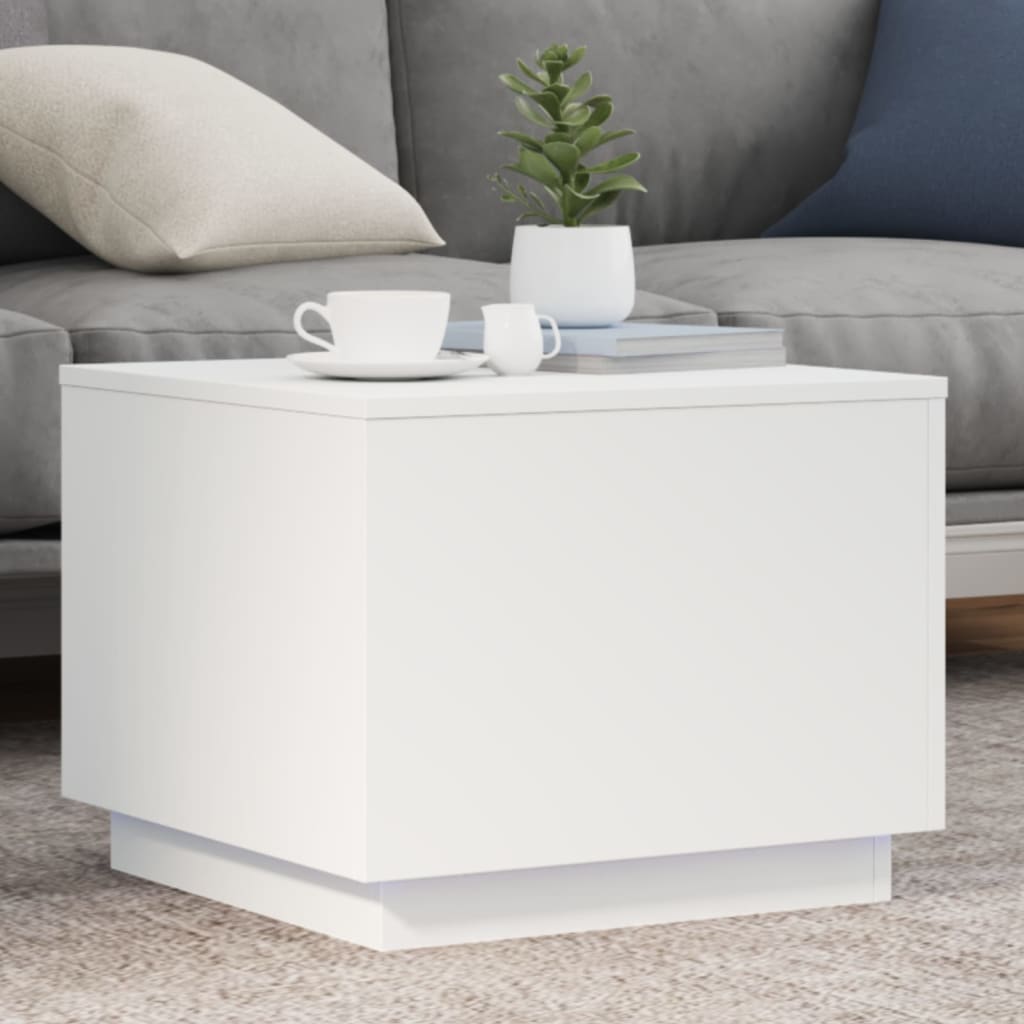 Mesa De Centro Con Luces Led 90X50X40 Cm