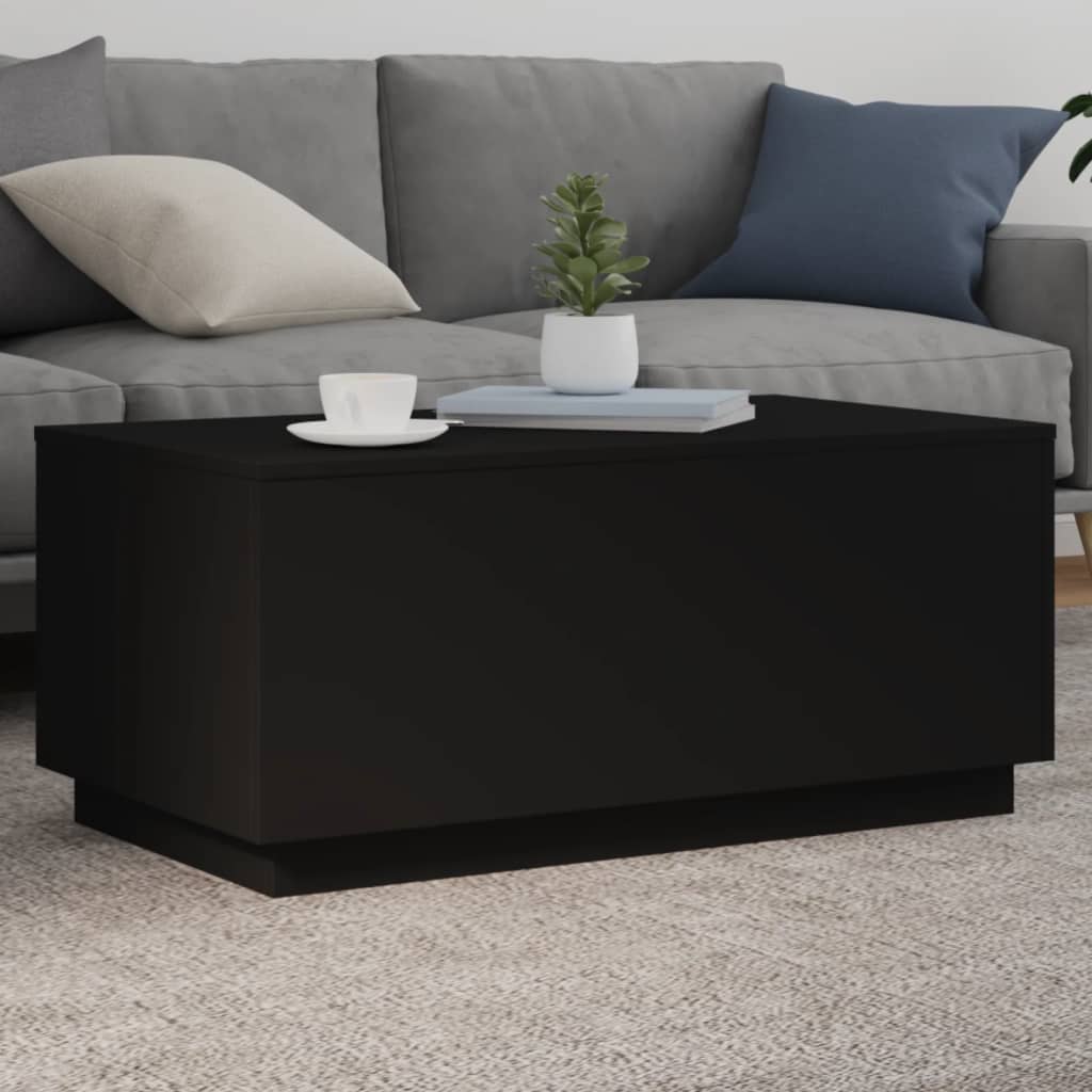 Mesa De Centro Con Luces Led 90X50X40 Cm