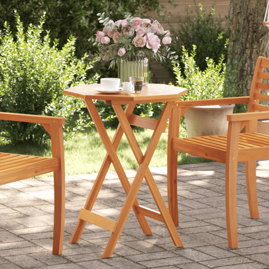 Mesa De Jardín Plegable Madera Maciza De Acacia Ø