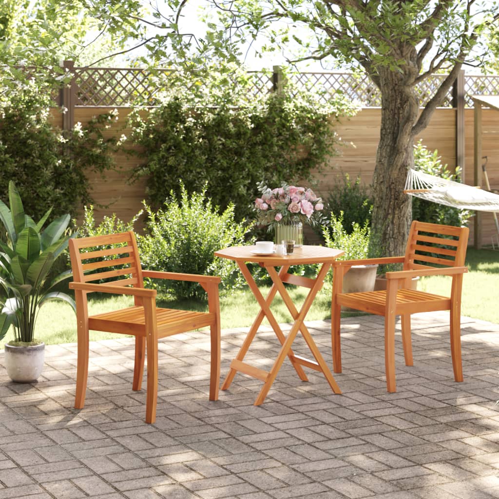 Mesa De Jardín Plegable Madera Maciza De Acacia Ø