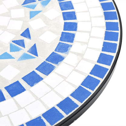 Mesa De Bistró De Mosaico Cerámica Y Blanco Ø