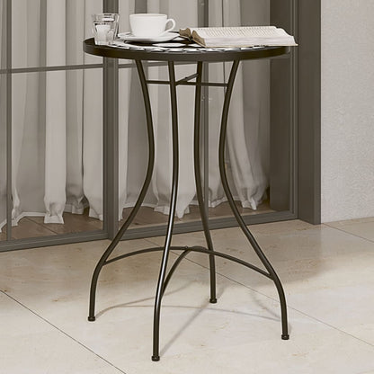 Mesa De Bistró De Mosaico Cerámica Y Blanco Ø