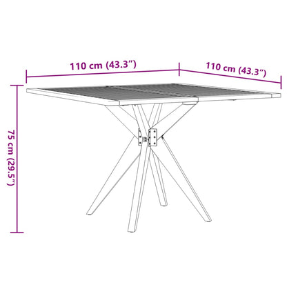Mesa De Jardín Cuadrada Madera Maciza De Acacia