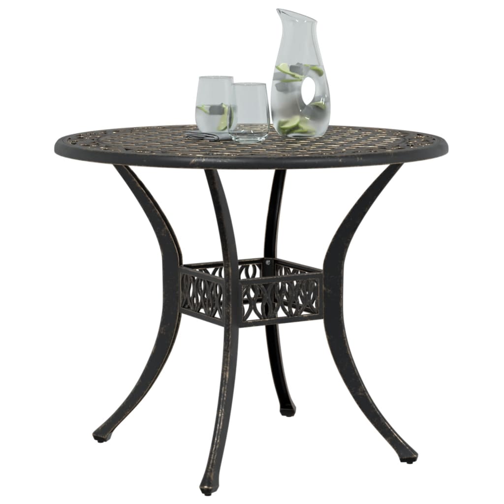 Mesa De Jardín Aluminio Fundido Ø90X75 Cm