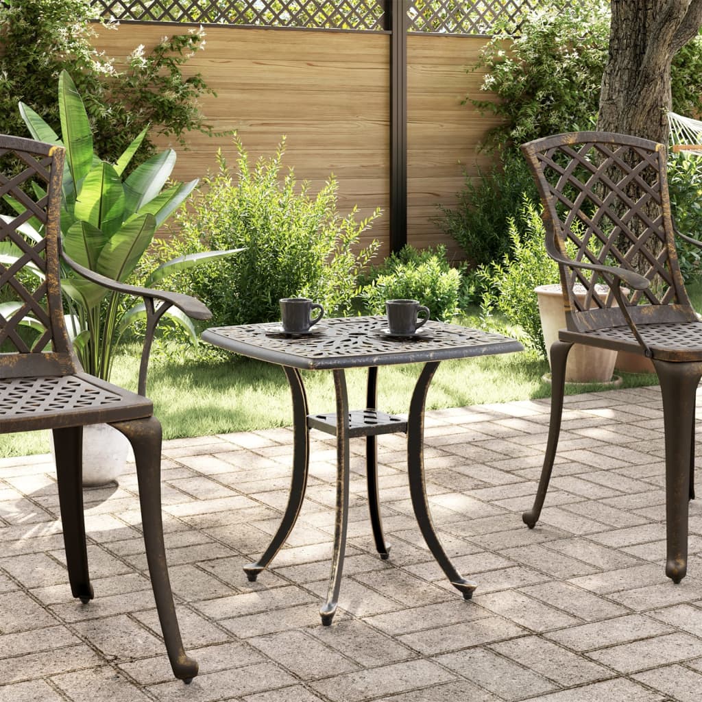 Mesa De Jardín Aluminio Fundido 53X53X53 Cm
