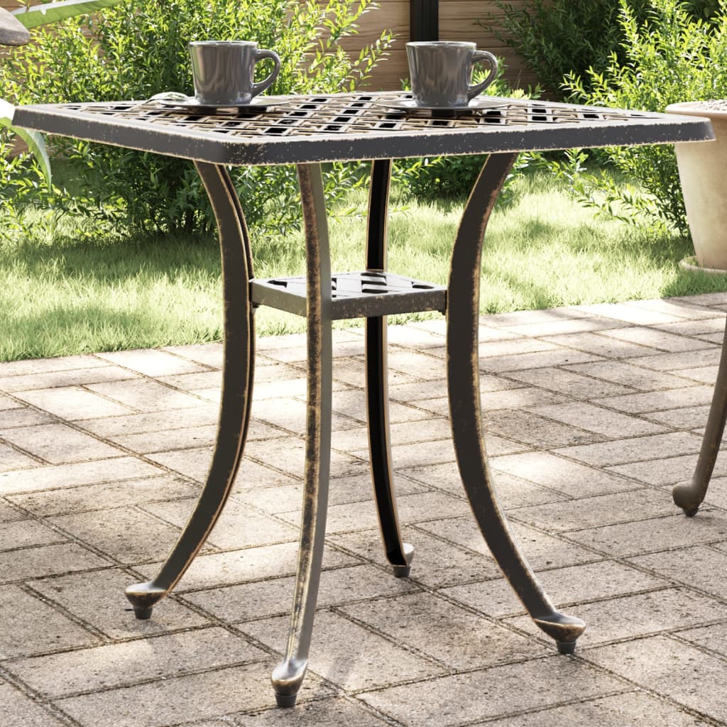 Mesa De Jardín Aluminio Fundido 80X80X75 Cm