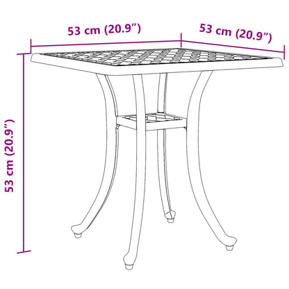 Mesa De Jardín Aluminio Fundido 80X80X75 Cm