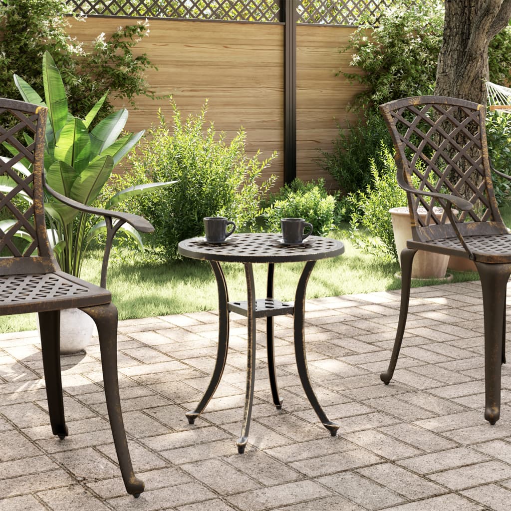Mesa De Jardín Aluminio Fundido Ø48X53 Cm