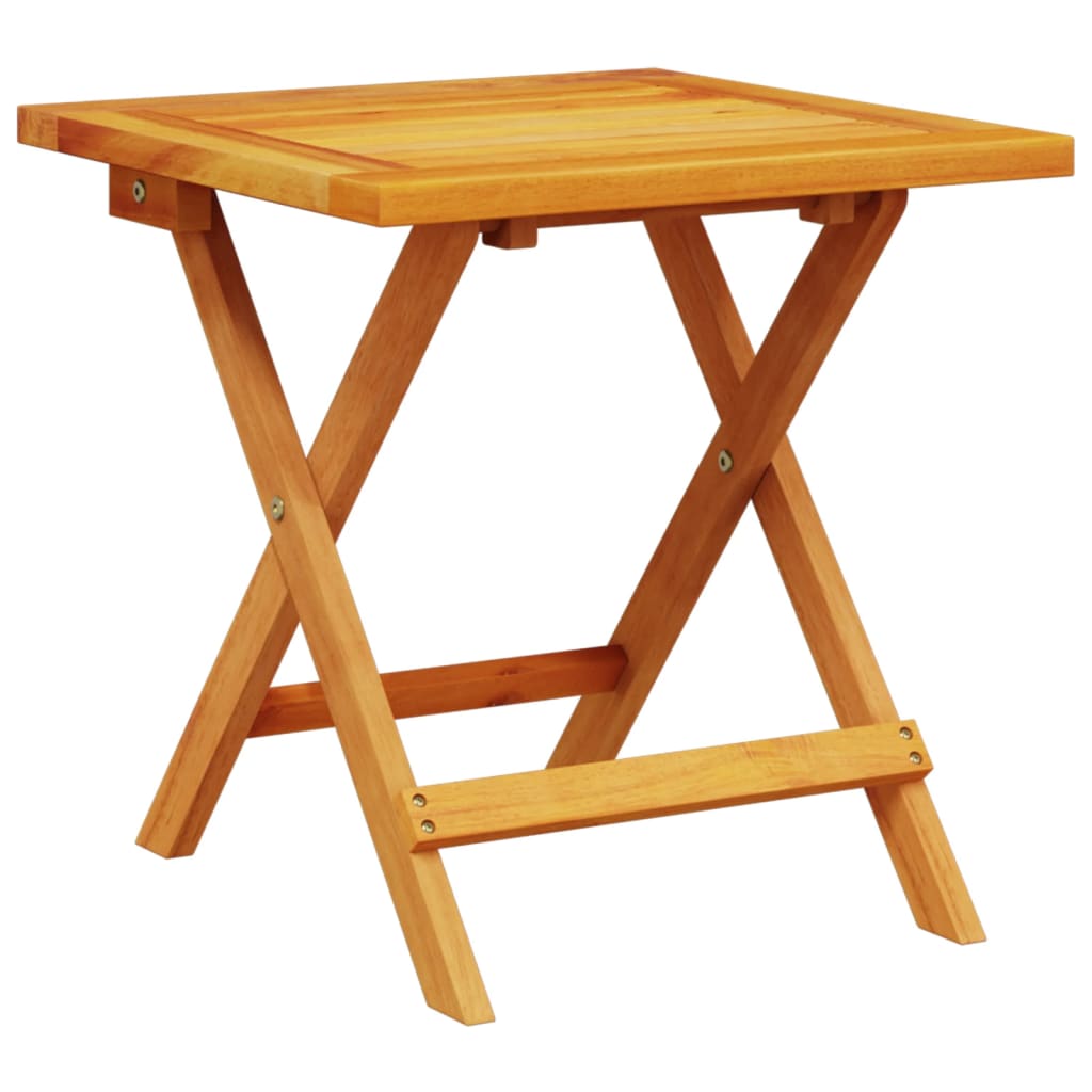 Mesa Auxiliar De Jardín Madera Maciza De Acacia 40X40X40 Cm