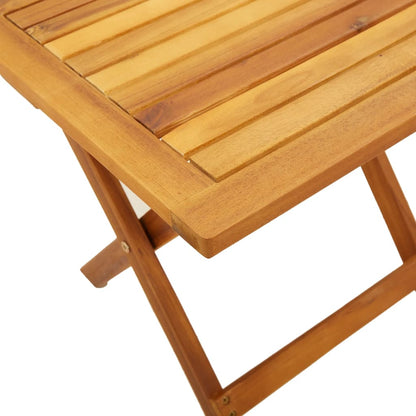 Mesa Auxiliar De Jardín Madera Maciza De Acacia 40X40X40 Cm