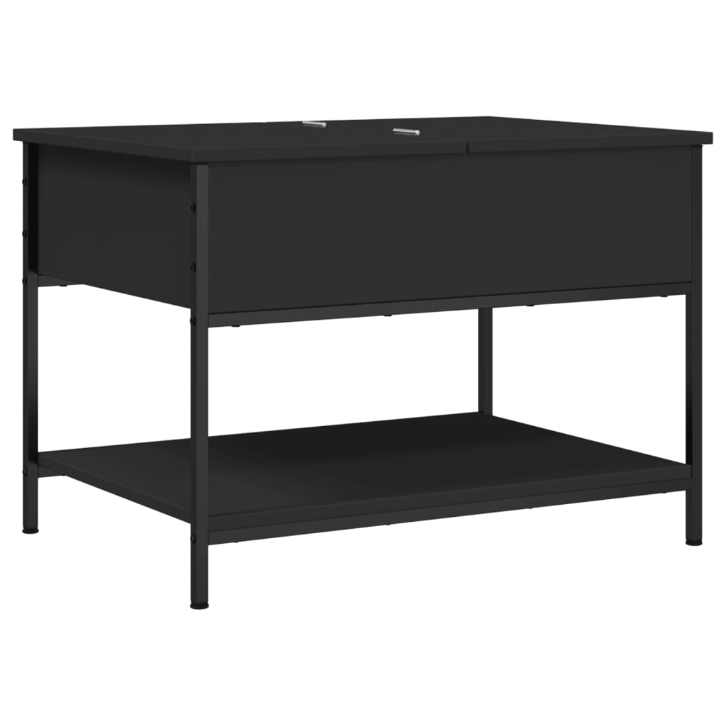 Mesa De Centro Madera De Ingeniería Y Metal 70X50X50 Cm