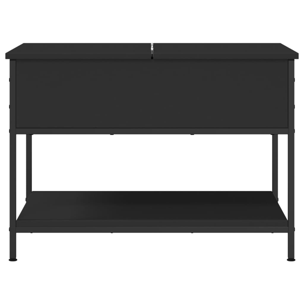 Mesa De Centro Madera De Ingeniería Y Metal 70X50X50 Cm