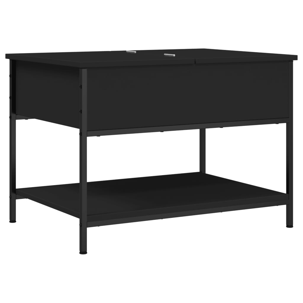Mesa De Centro Madera De Ingeniería Y Metal 70X50X50 Cm