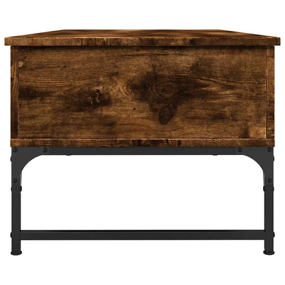 Mesa De Centro De Madera De Ingeniería Y Metal Roble Humo