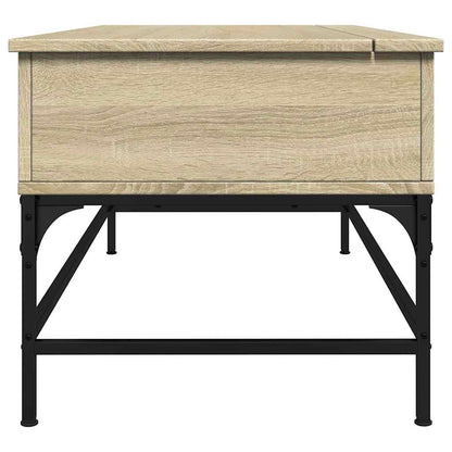 Mesa De Centro Madera Ingeniería Metal 100X50X45Cm