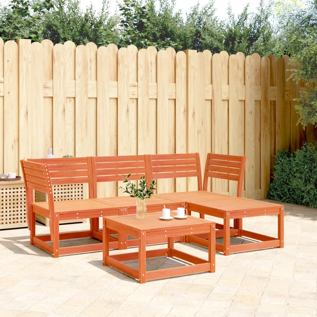 Juego De Muebles De Jardín 4 Piezas Madera Maciza De Pi
