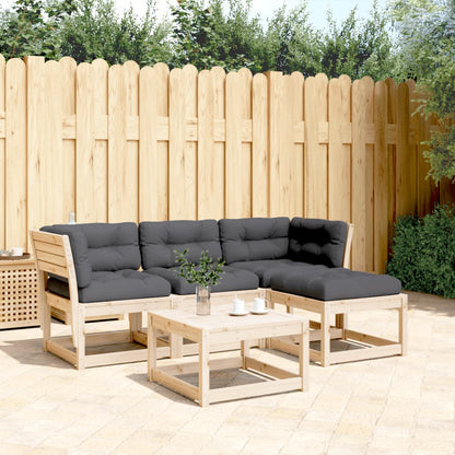 Juego De Muebles De Jardín 4 Piezas Madera Maciza De Pi