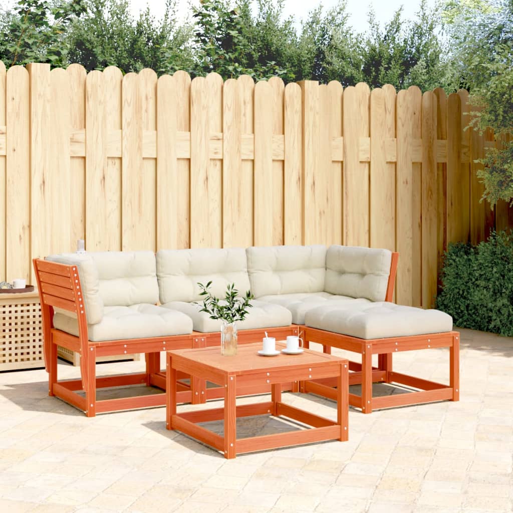 Juego De Muebles De Jardín 4 Piezas Madera Maciza De Pi
