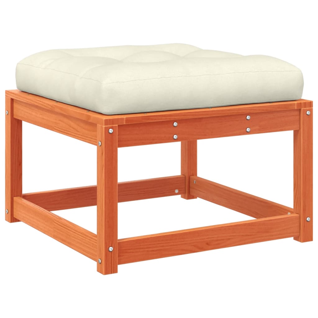 Set Muebles Jardín 7 Pzas Con Cojines Madera Pino