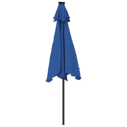 Sombrilla De Jardín Con Poste De Acero Azul 225X225X212 Cm