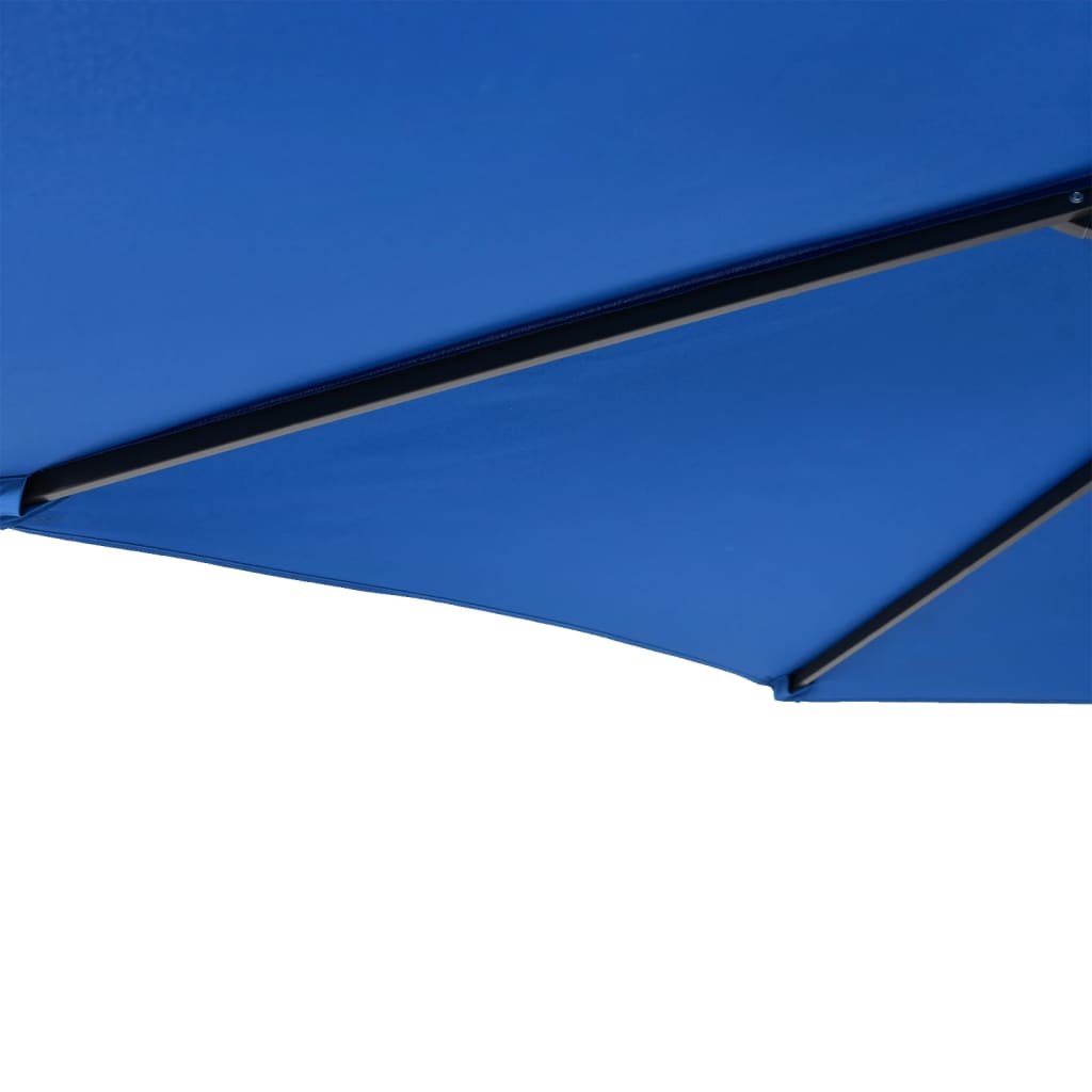 Sombrilla De Jardín Con Poste De Acero Azul 225X225X212 Cm