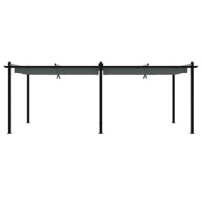Cenador De Jardín Con Techo Retráctil Aluminio 3X6 M