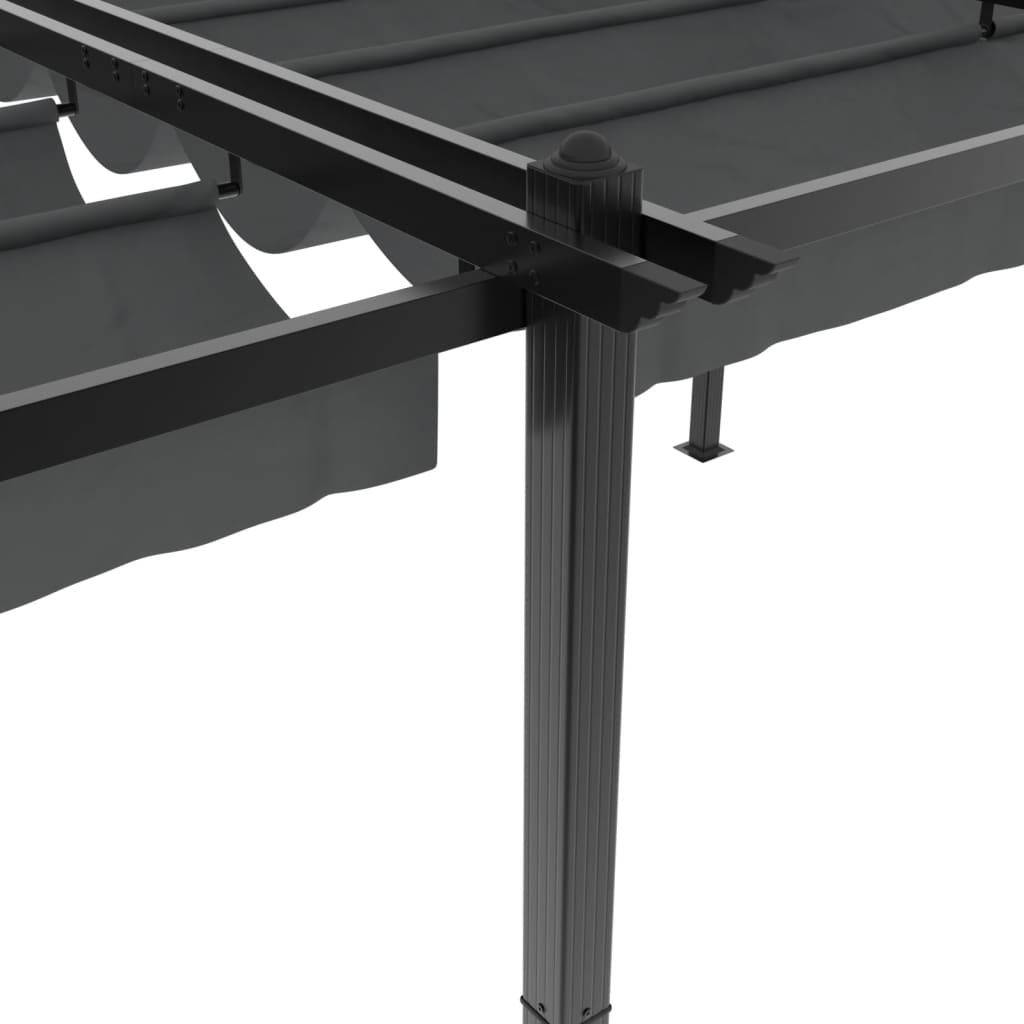 Cenador De Jardín Con Techo Retráctil Aluminio 3X6 M