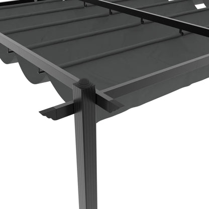 Cenador De Jardín Con Techo Retráctil Aluminio 3X6 M