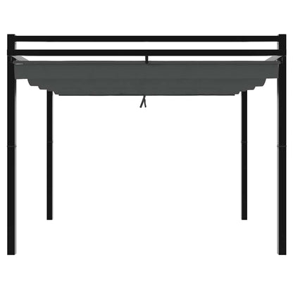 Cenador De Jardín Con Techo Retráctil Aluminio 3X3 M