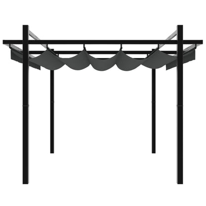 Cenador De Jardín Con Techo Retráctil Aluminio 3X3 M