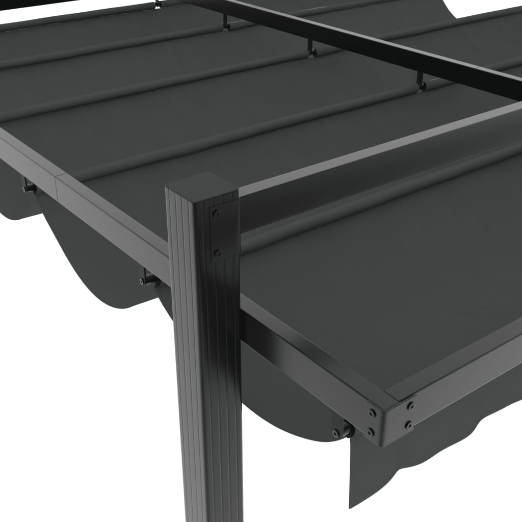 Cenador De Jardín Con Techo Retráctil Aluminio 3X3 M