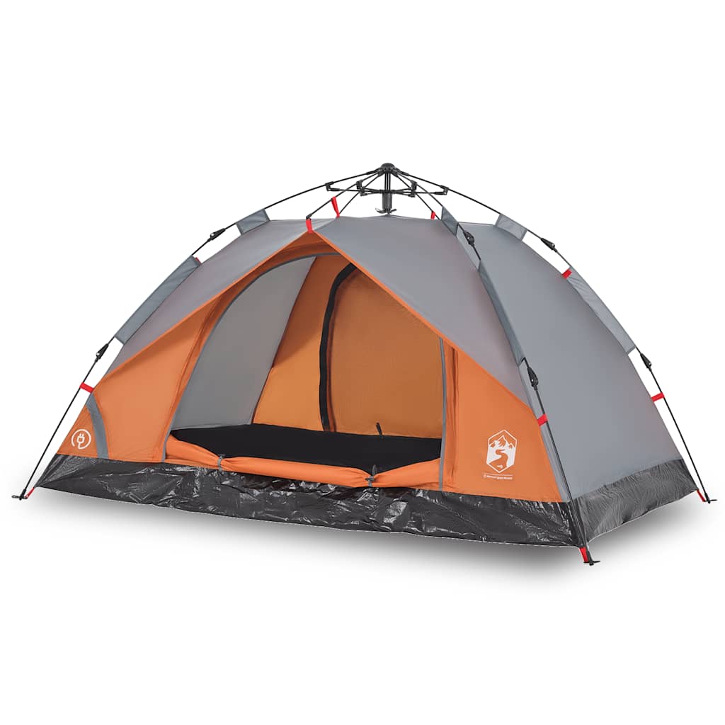 Tienda De Campaña Iglú Apertura Rápida Gris/Naranja