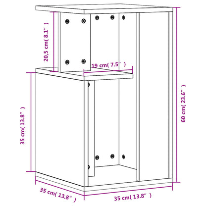 Mesa Auxiliar Madera De Ingeniería 35X35X60 Cm