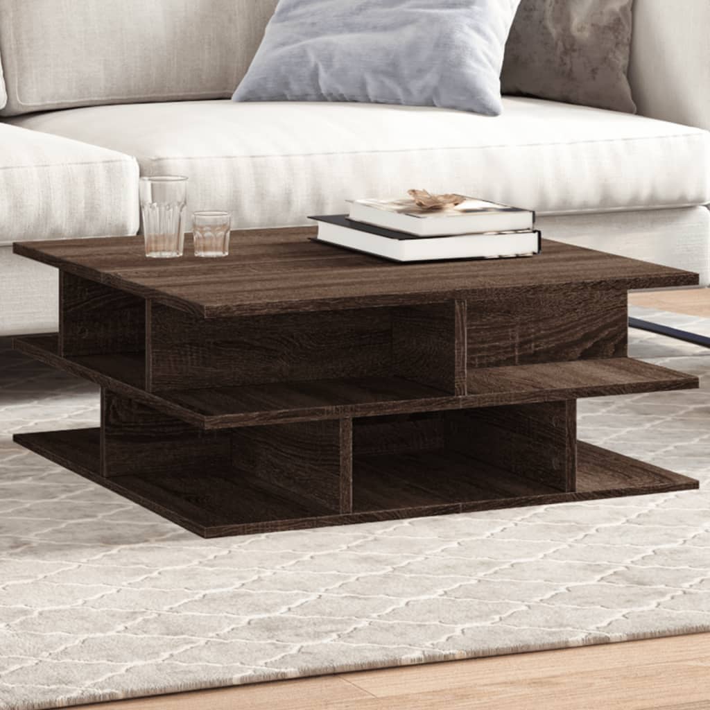 Mesa De Centro Madera De Ingeniería 70X70X29 Cm