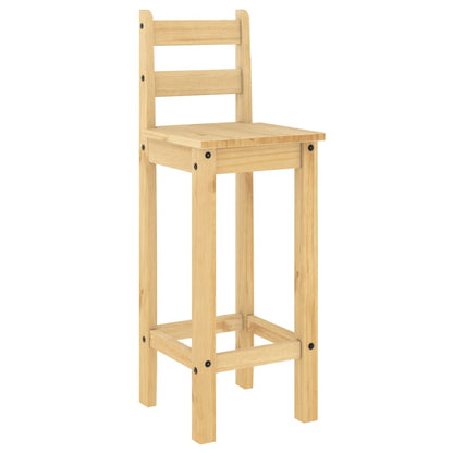 Set De Mesa Alta Y Taburetes De Bar 3 Pzas Madera Maciza Pino