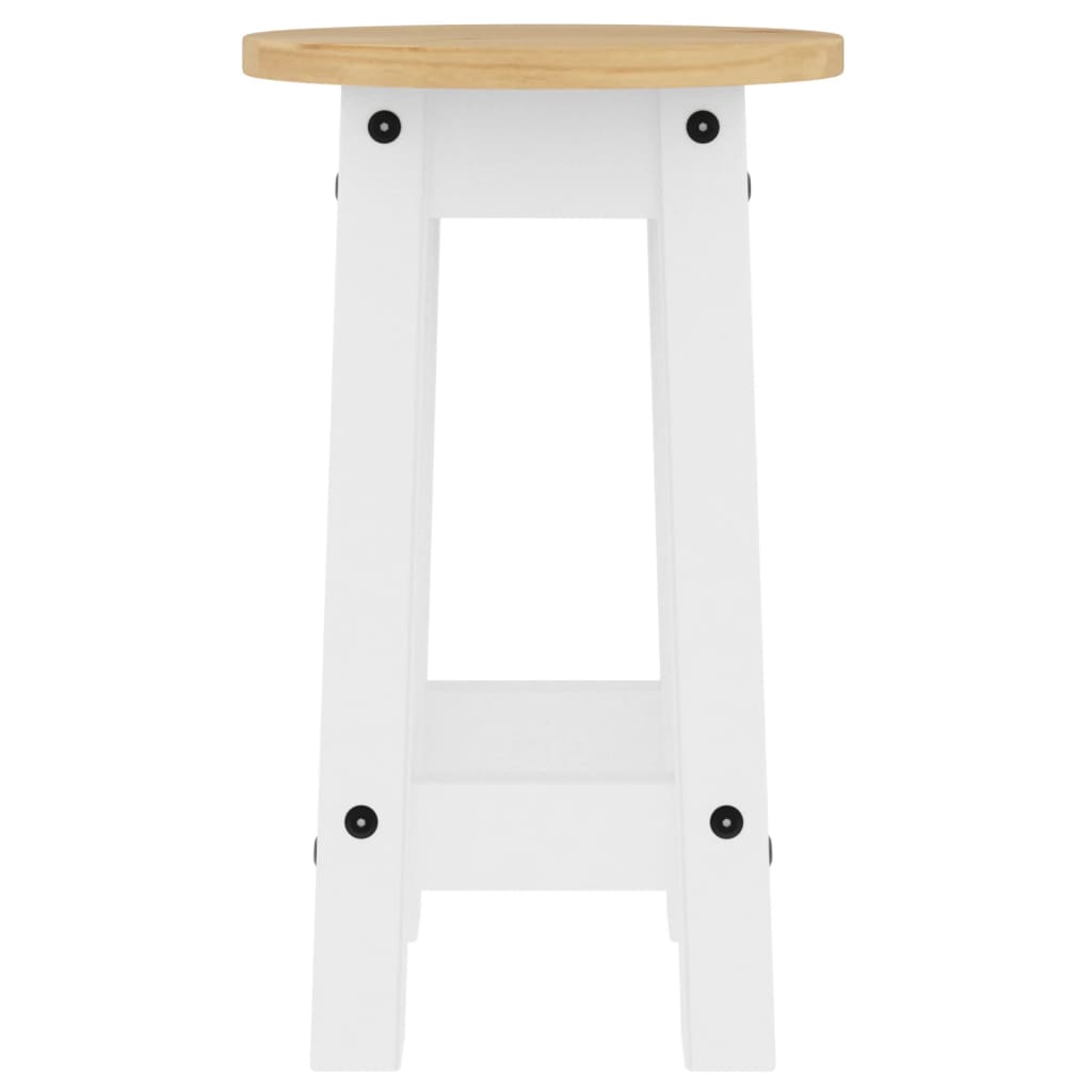 Taburetes Altos De Cocina 2 Uds Madera Maciza De Pino