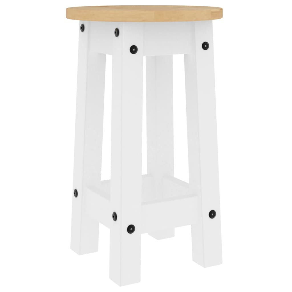 Taburetes Altos De Cocina 2 Uds Madera Maciza De Pino