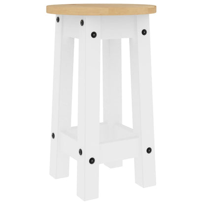 Taburetes Altos De Cocina 2 Uds Madera Maciza De Pino