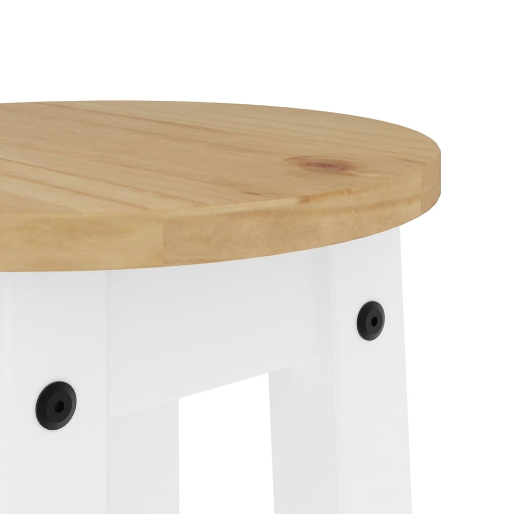 Taburetes Altos De Cocina 2 Uds Madera Maciza De Pino