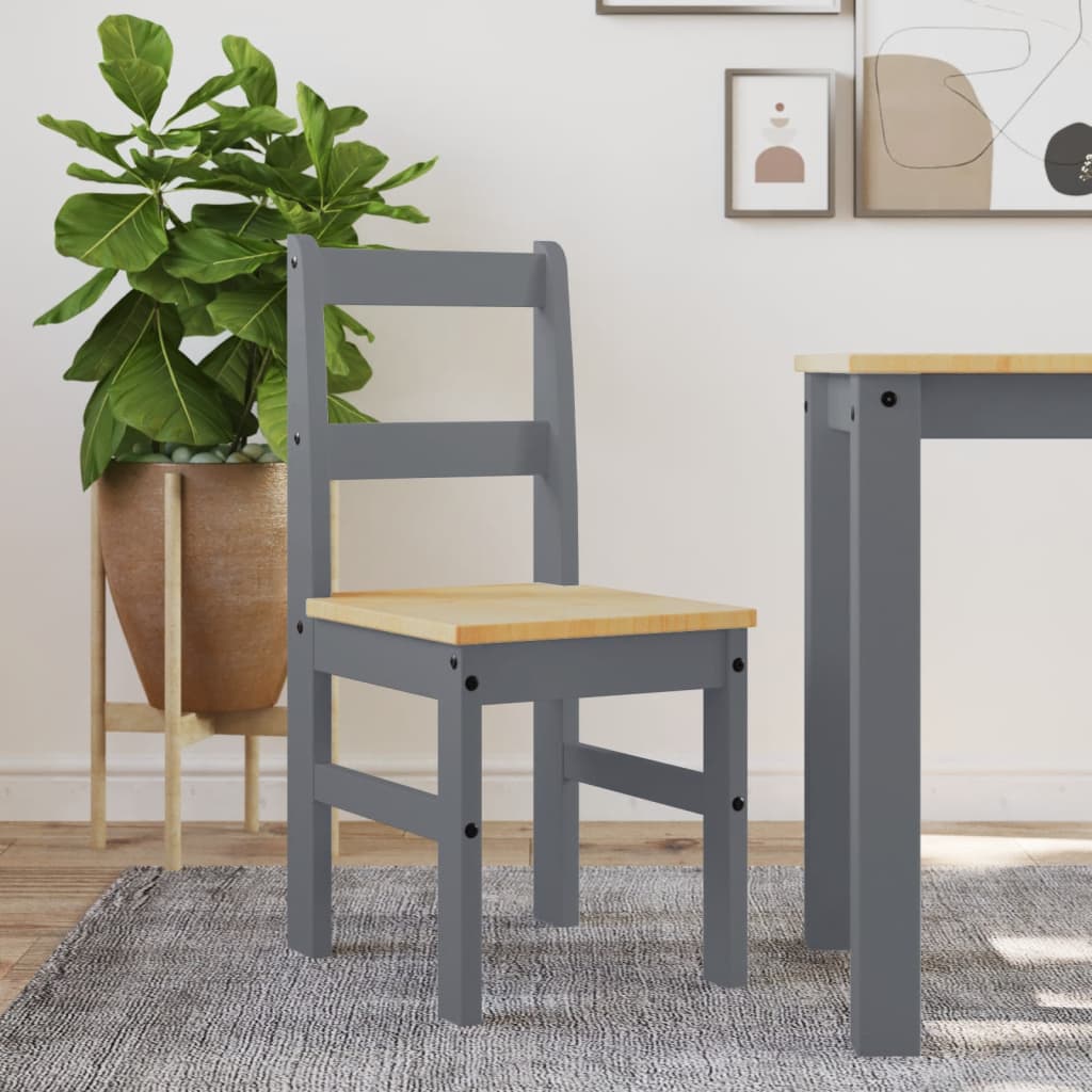 Sillas De Comedor Panama 2 Uds Madera Pino 40X46X90 Cm
