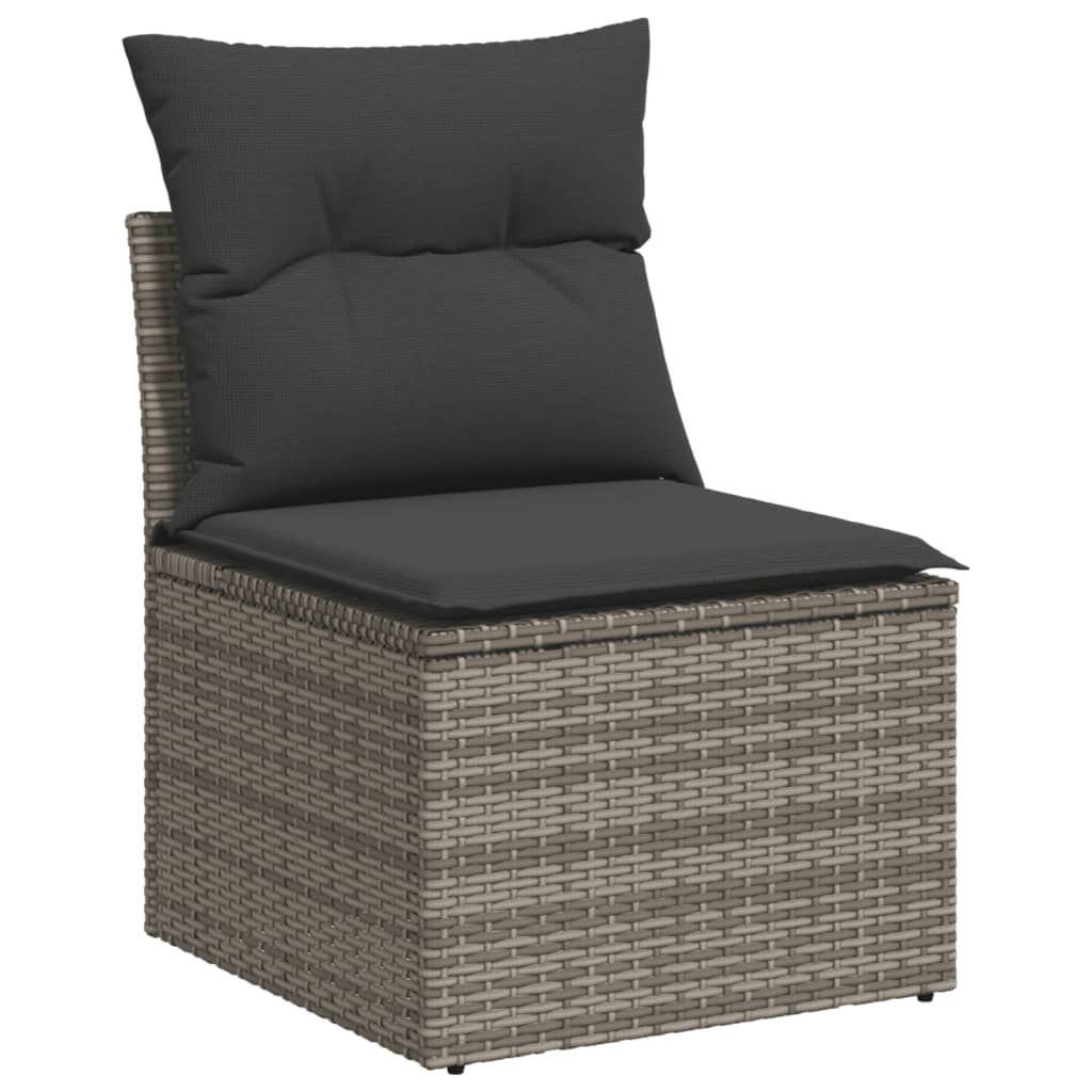 Set De Muebles De Jardín 9 Pzas Y Cojines Ratán Sintético