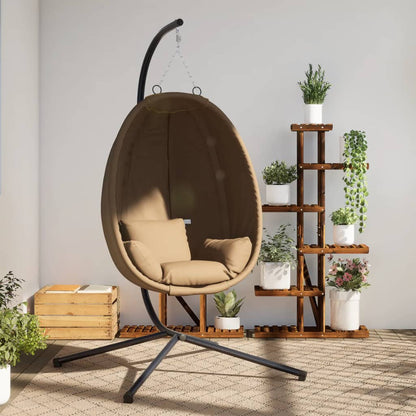 Silla Colgante Huevo Con Soporte Tela Y Acero