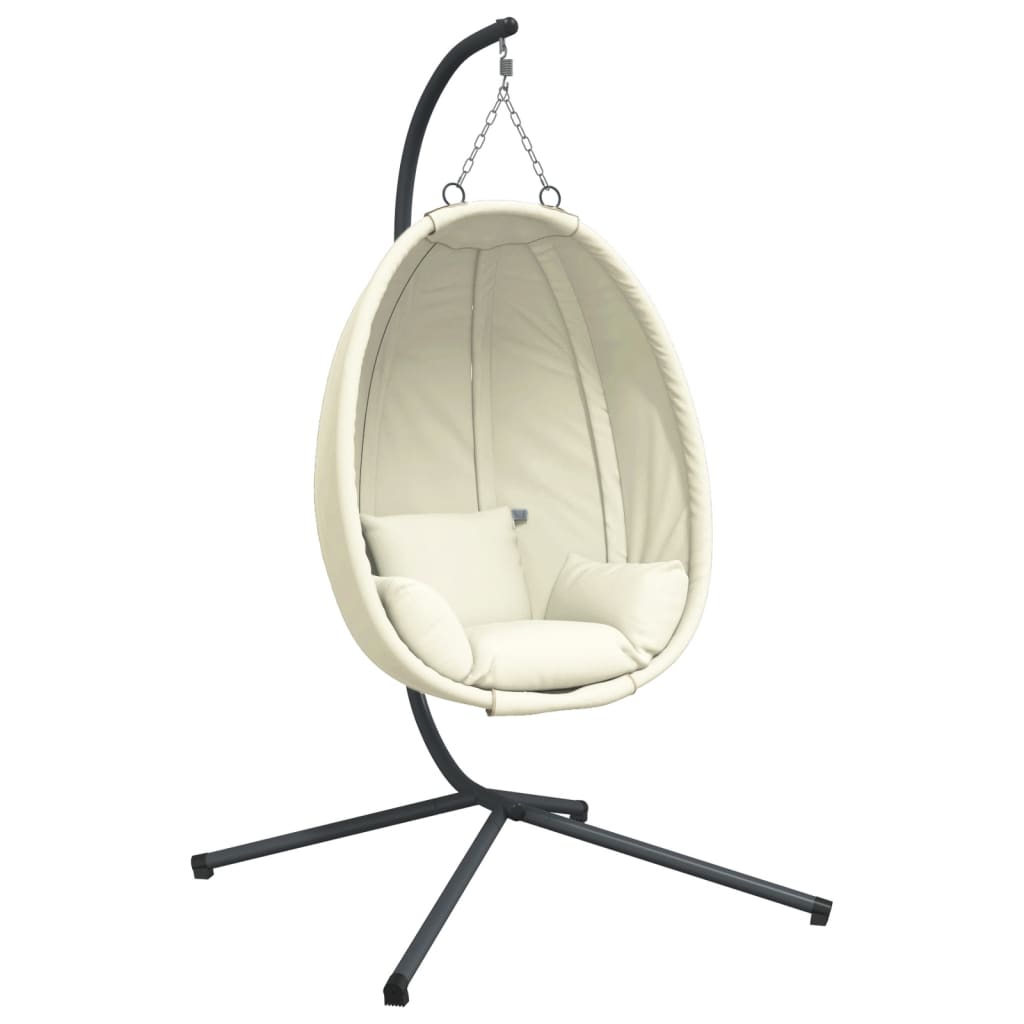 Silla Colgante Huevo Con Soporte Tela Y Acero