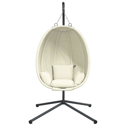 Silla Colgante Huevo Con Soporte Tela Y Acero