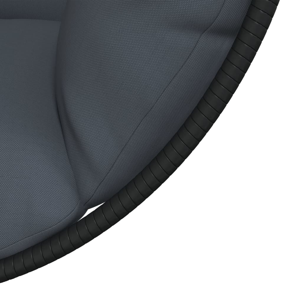 Silla Colgante Huevo Con Soporte Ratán Y Acero